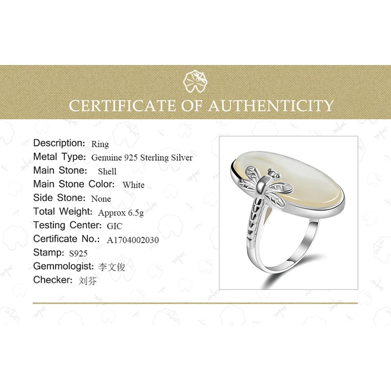 Lotus Fun Real 925 Sterling Silver Natural Shell Creative Handmade