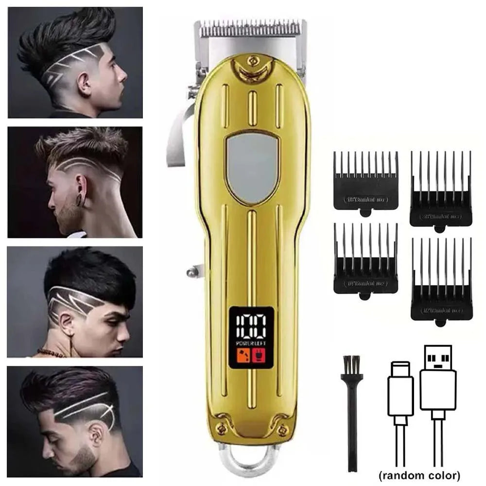 Professional Hair Rechargeable Barber Clippers Haircut Kit