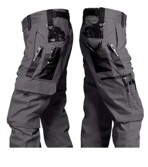 Wear Resistant Work Pant Man Multi-pocket Straight Cargo