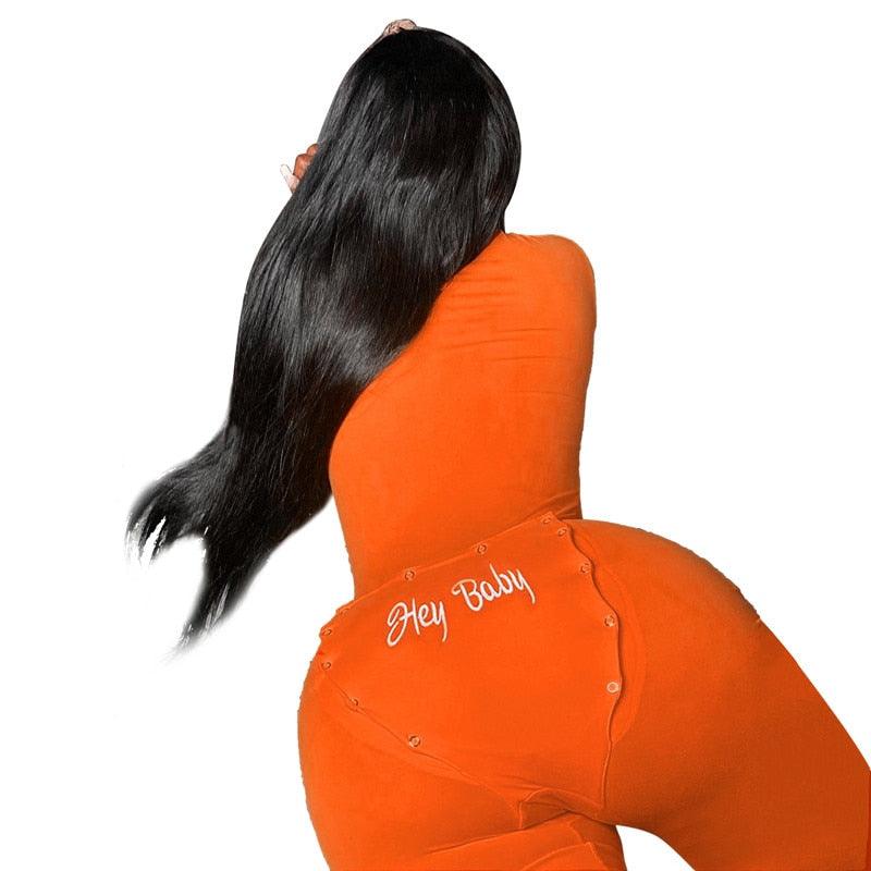 CHRONSTYLE Deep V-neck Buttons Sexy Rompers - Lady Vals Vanity