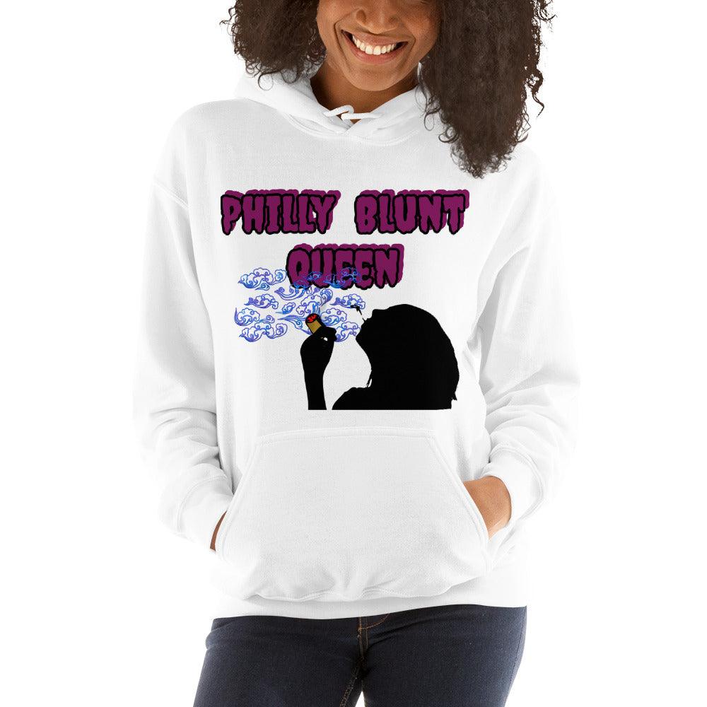 "Philly Blunt Queen" Purple Letters Hoodie - "I'M PERKY" Boutique