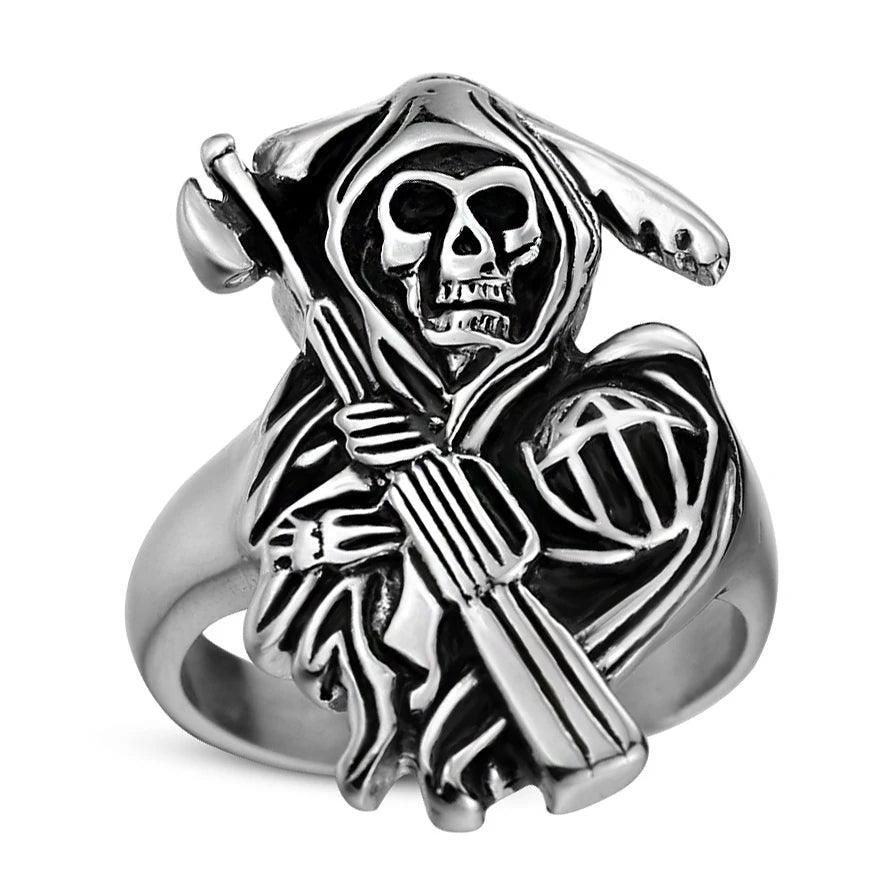 Gothic Punk Ring For Men Retro Skeleton - IM PERKY Boutique