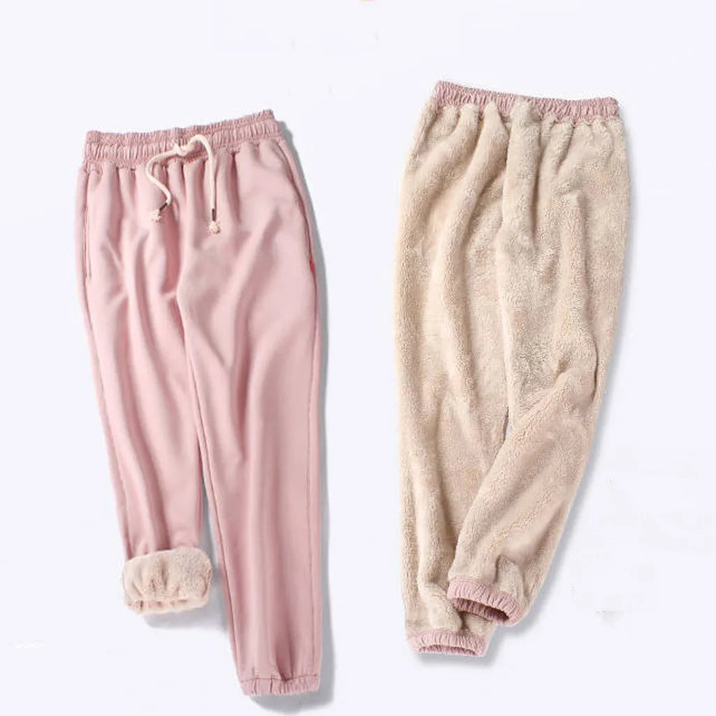 Women Winter Warm Leggings Thick Trousers Warm Fleece