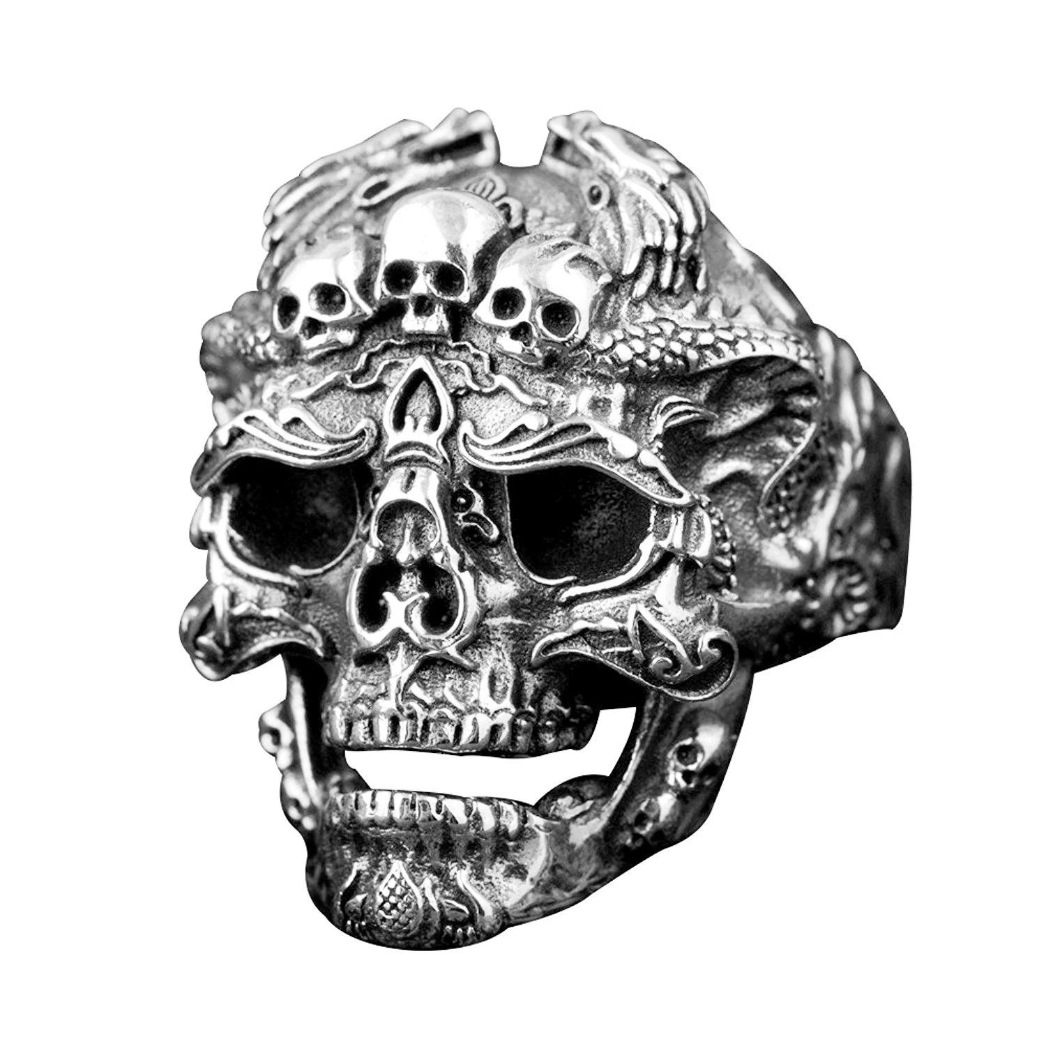 Gothic Punk Ring For Men Retro Skeleton - IM PERKY Boutique