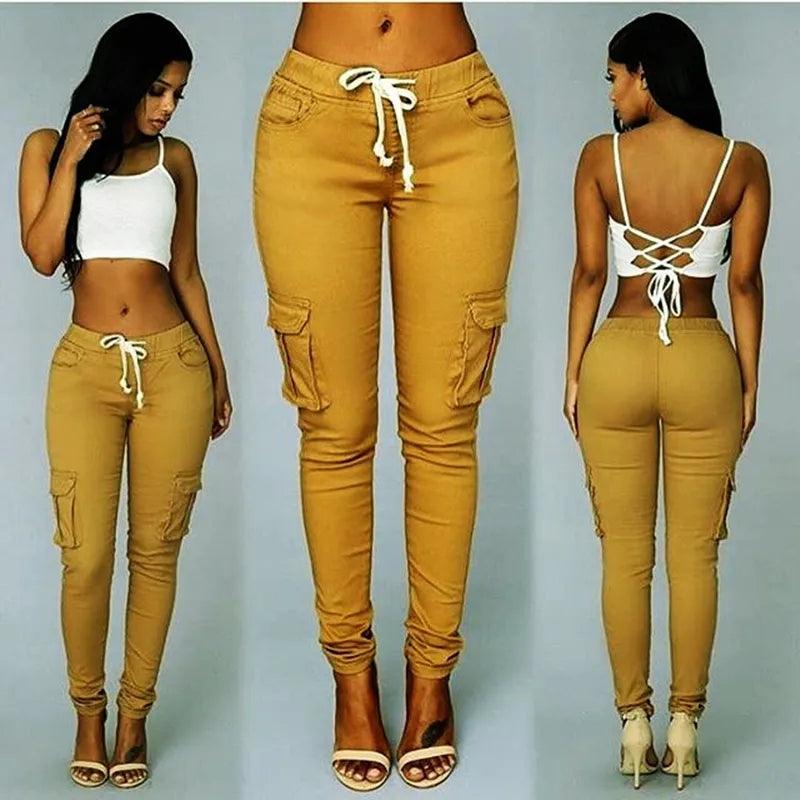 Elastic Sexy Skinny Pencil Jeans For Women Black High Waist Jeans Woman Y2K Streetwear Denim Pants Cargo Jeans Trousers Leggings - Lady Vals Vanity