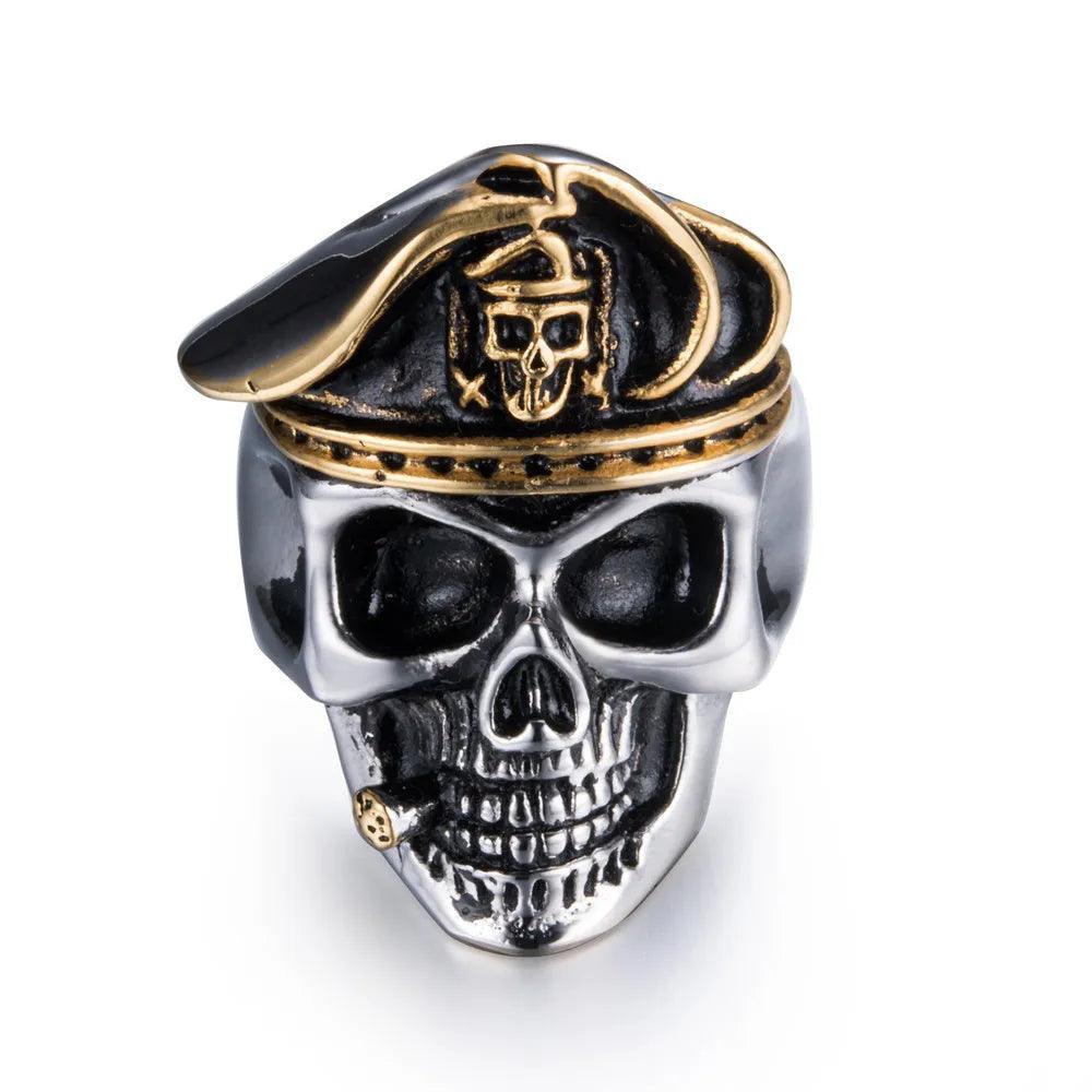 Gothic Punk Ring For Men Retro Skeleton - IM PERKY Boutique