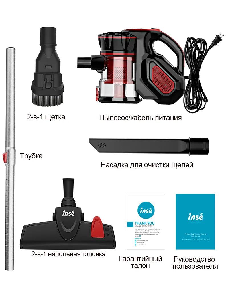 INSE I5 Corded vacuum cleaners 18Kpa Powerful Suction 600W Motor 4 in 1 stick Handheld vaccum cleaner for Home Pet Hair Carpet - IM PERKY Boutique