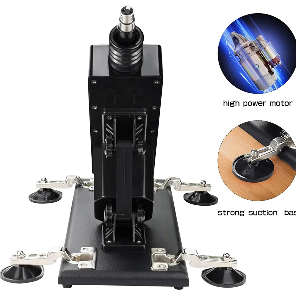 ROUGH BEAST Automatic Sex Machine with Big Black Dildo