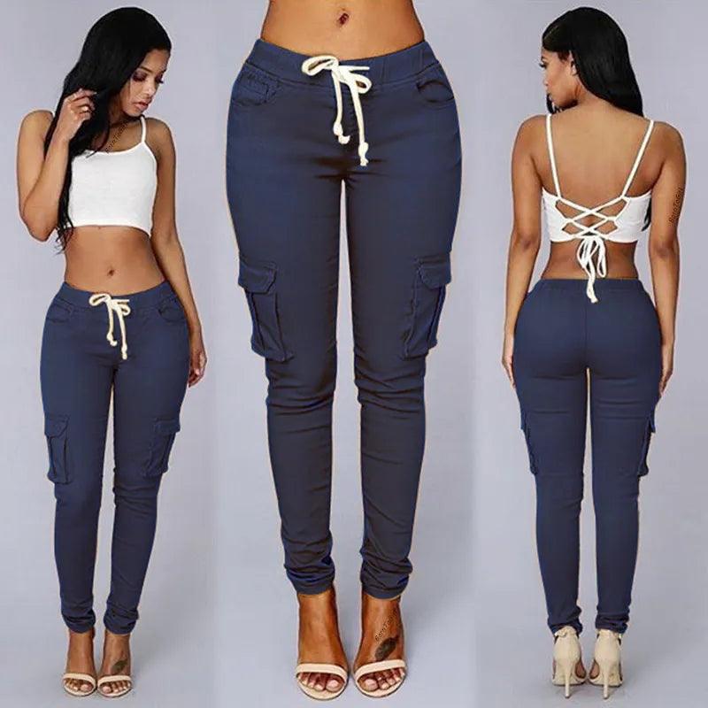 Elastic Sexy Skinny Pencil Jeans For Women Black High Waist Jeans Woman Y2K Streetwear Denim Pants Cargo Jeans Trousers Leggings - Lady Vals Vanity