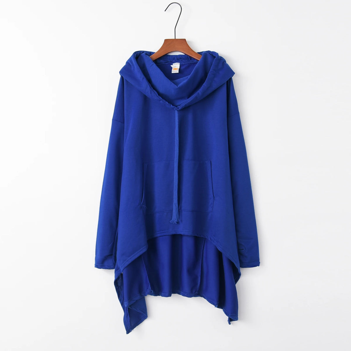 Fashion Trends New European and N Pure Color Long Hoodie