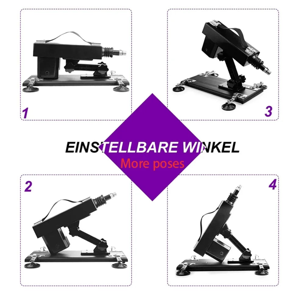 ROUGH BEAST Automatic Sex Machine with Big Black Dildo