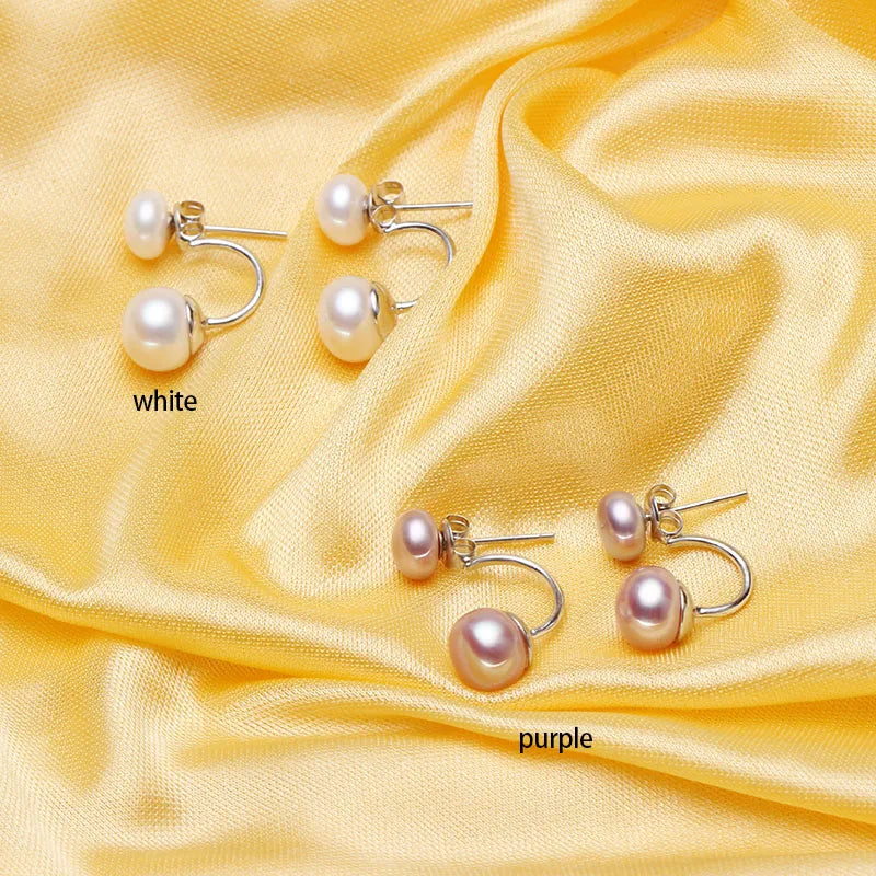 New Fashion jewelry double pearl earings