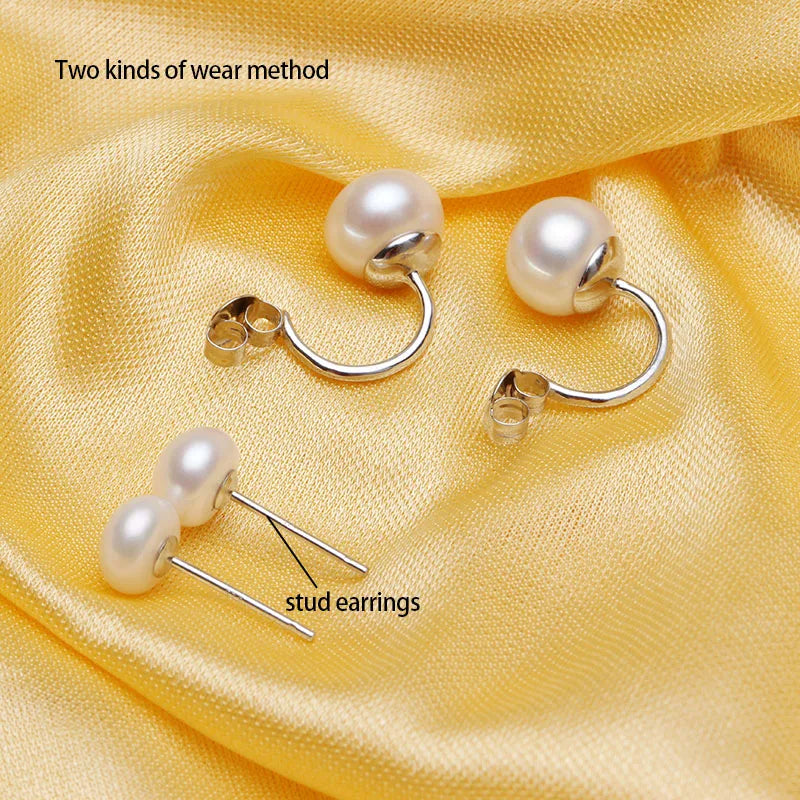 New Fashion jewelry double pearl earings