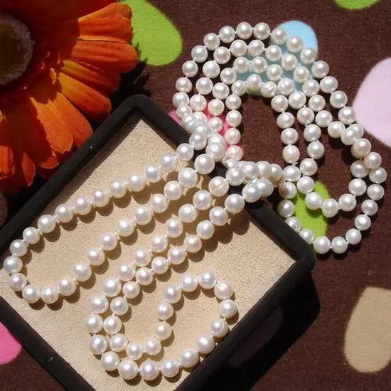 Real Pearls, Long Sweater Jewelry Winter/Spring/Summer/Autumn Pearl