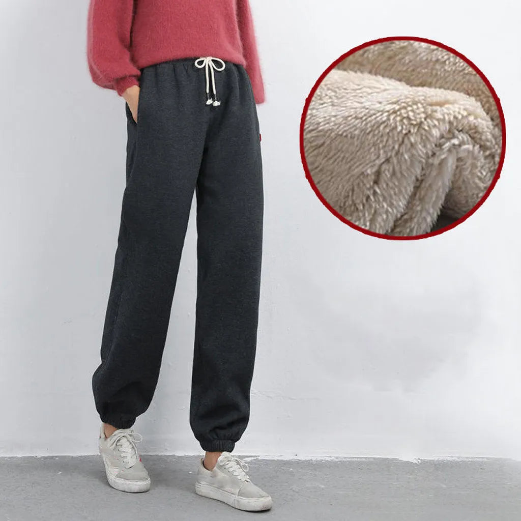 Women Winter Warm Leggings Thick Trousers Warm Fleece