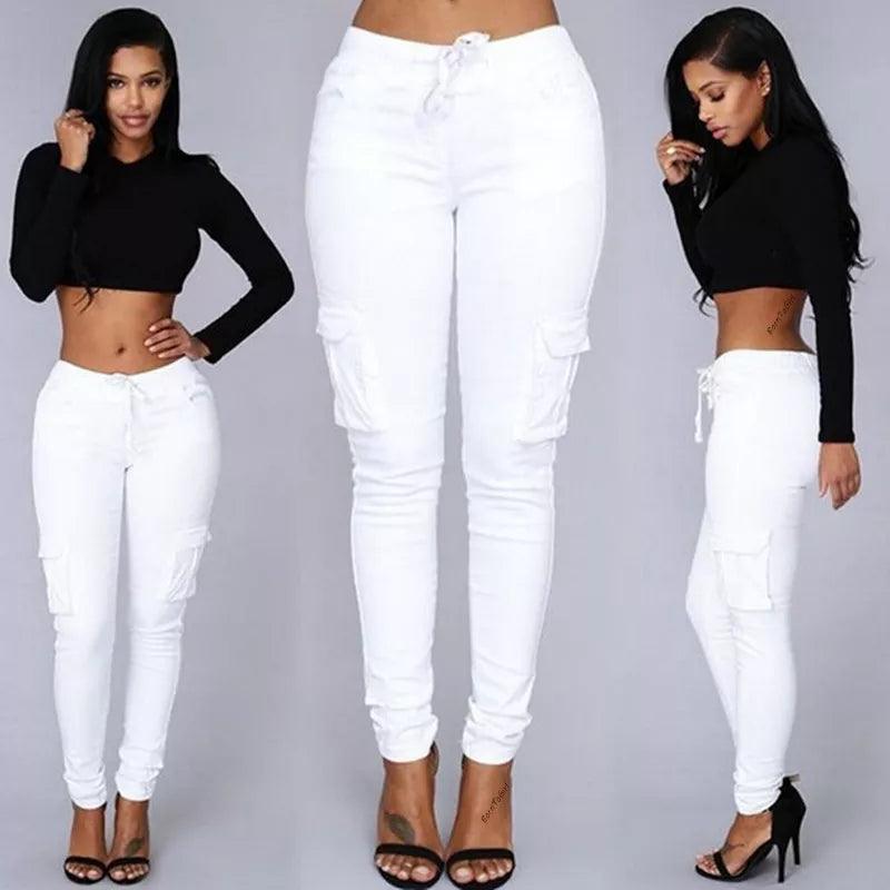 Elastic Sexy Skinny Pencil Jeans For Women Black High Waist Jeans Woman Y2K Streetwear Denim Pants Cargo Jeans Trousers Leggings - Lady Vals Vanity