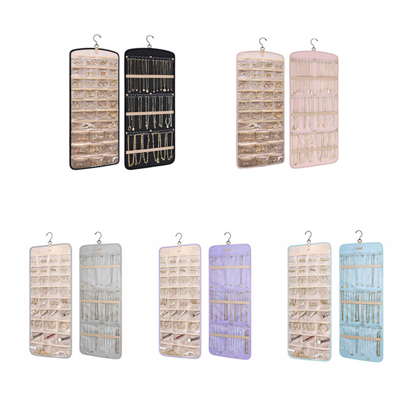 Hanging Jewelry Storage Bag Double-Sided Foldableable