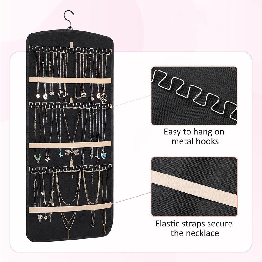 Hanging Jewelry Storage Bag Double-Sided Foldableable