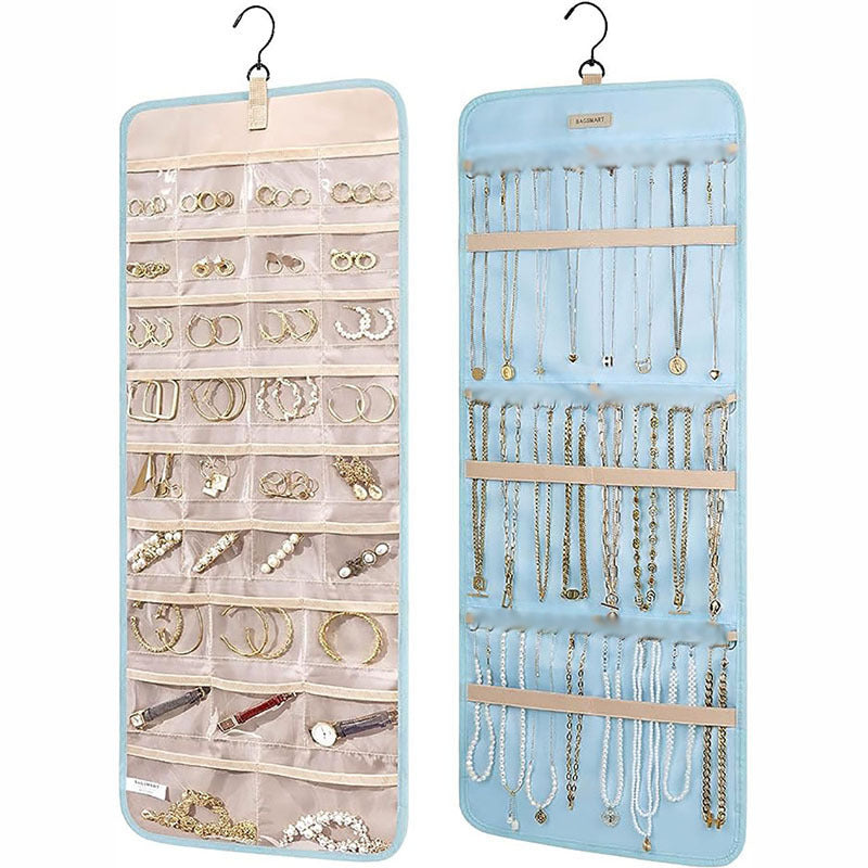 Hanging Jewelry Storage Bag Double-Sided Foldableable