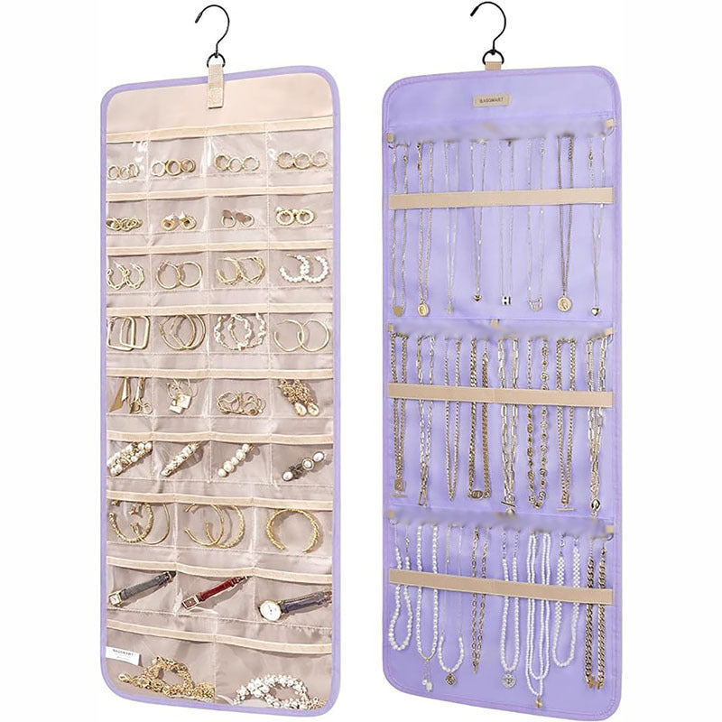 Hanging Jewelry Storage Bag Double-Sided Foldableable