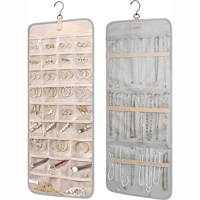 Hanging Jewelry Storage Bag Double-Sided Foldableable