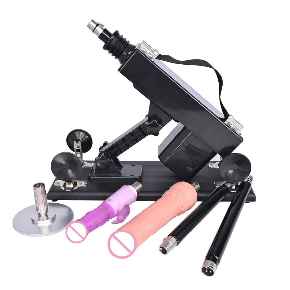 ROUGH BEAST Automatic Sex Machine with Big Black Dildo