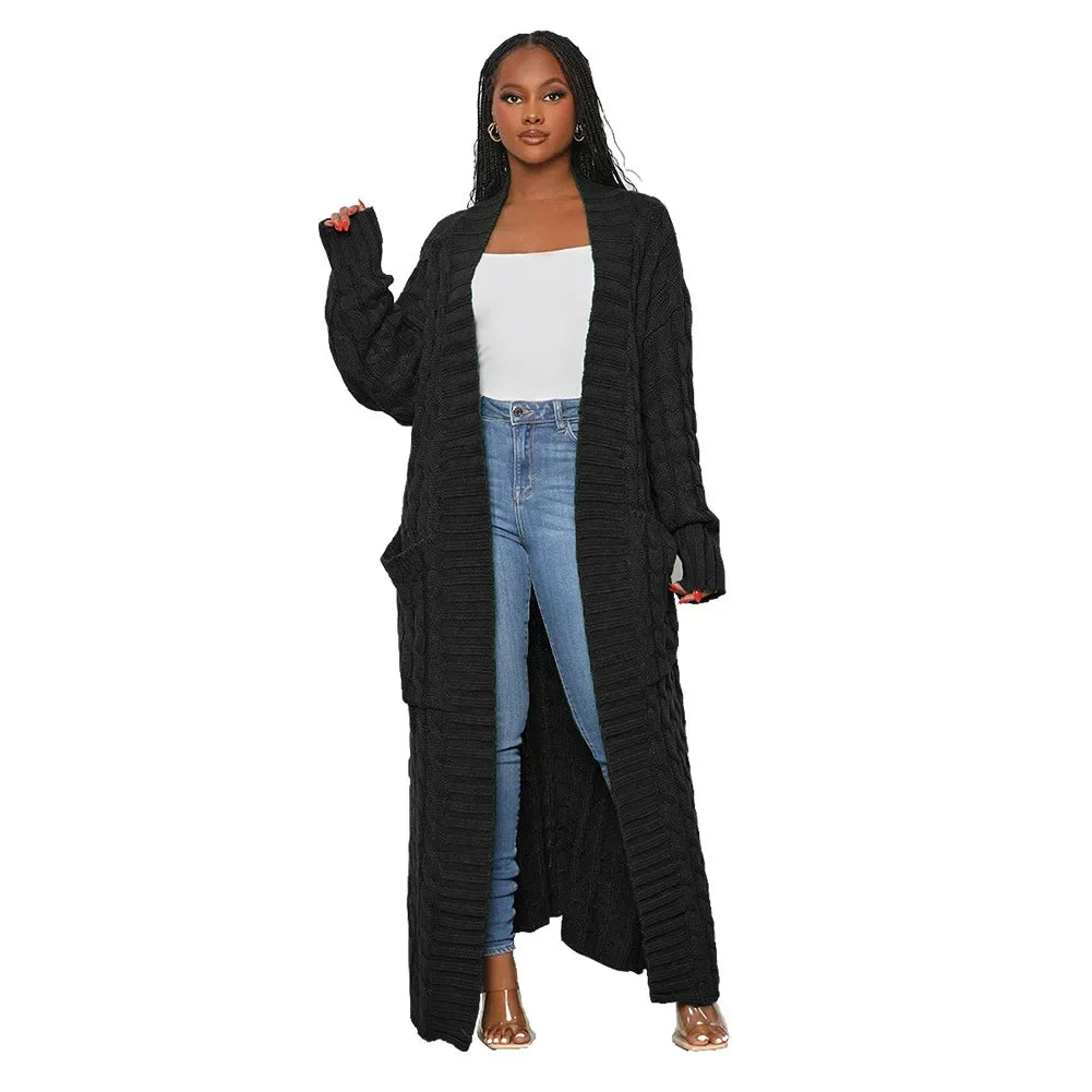 Kintted Cardigan Women Long Jacket