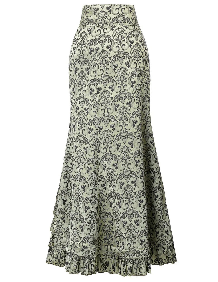 Vintage Gothic Long Skirts Women Punk