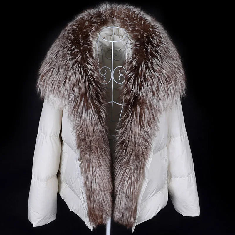 2026 MAOMAOKONG White Duck Down Jacket Winter Women
