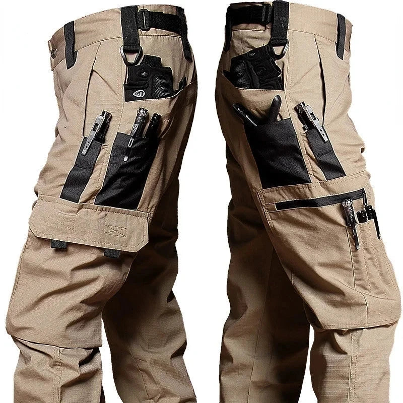 Wear Resistant Work Pant Man Multi-pocket Straight Cargo