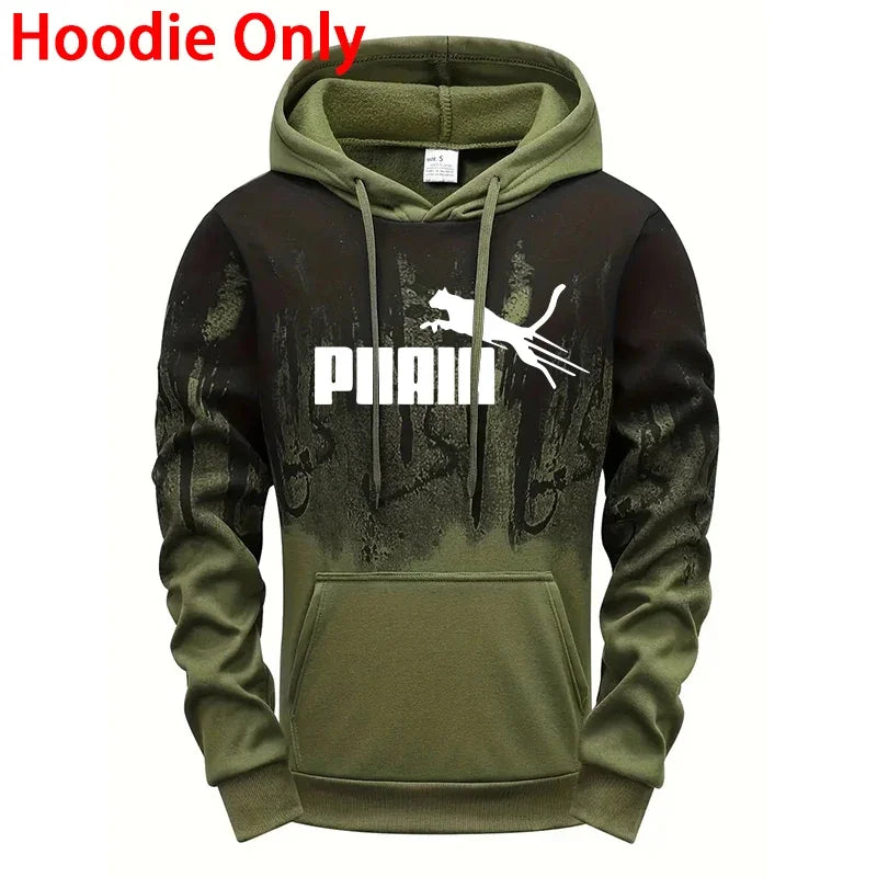 Hooded Sweatshirt and Sweatpants Outdoor Sports Jogger