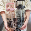 2L Portable Water Bottle Large Capacity Plastic Straw Water Cup Drink Bottle - IM PERKY Boutique