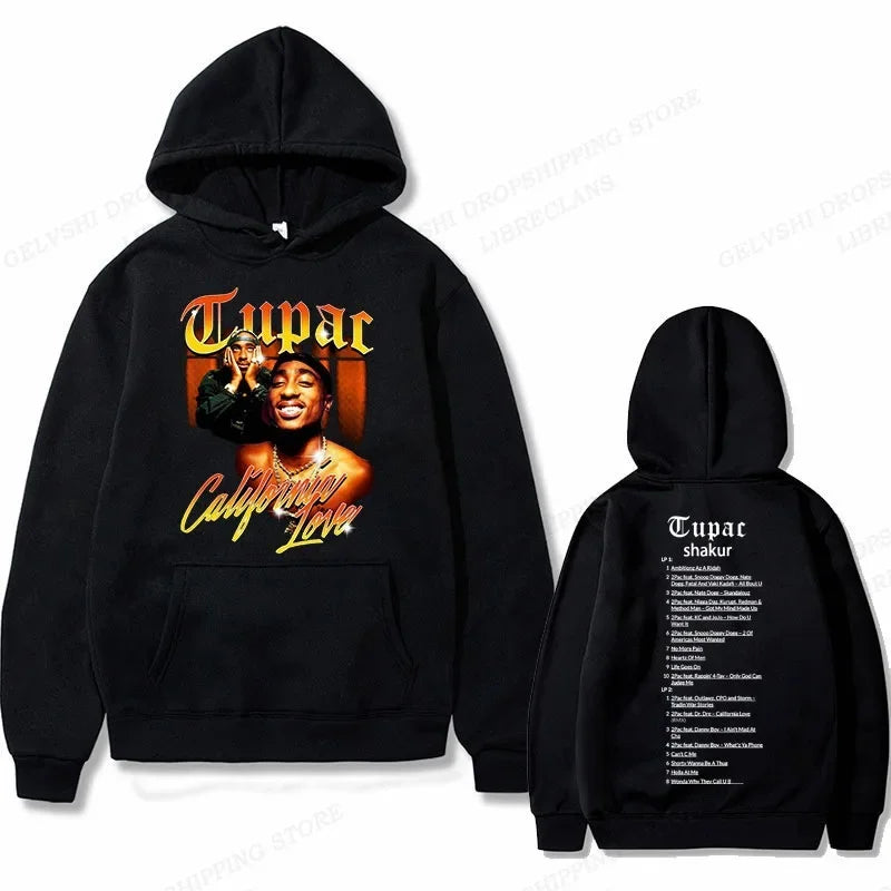 Tupac 2pac Graphic Hoodie Men Fashion