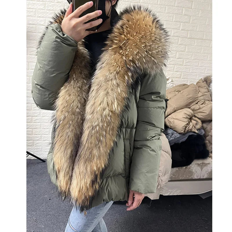 2026 MAOMAOKONG White Duck Down Jacket Winter Women