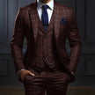 Plaid Men's suit 3 piece Suit Formal Business Work Clothes
