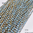 4x7mm 50pcs/lot Briolette Oval Glass Beads Plating Gold Color Crystal