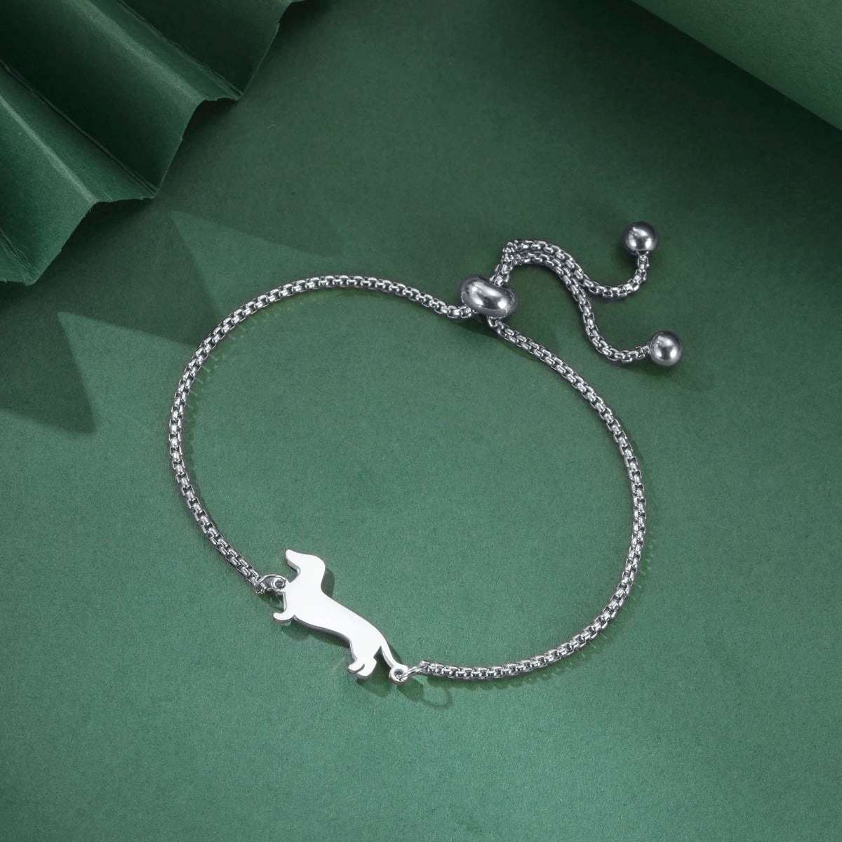 Cute Dachshund Dog Stainless Steel Bracelet