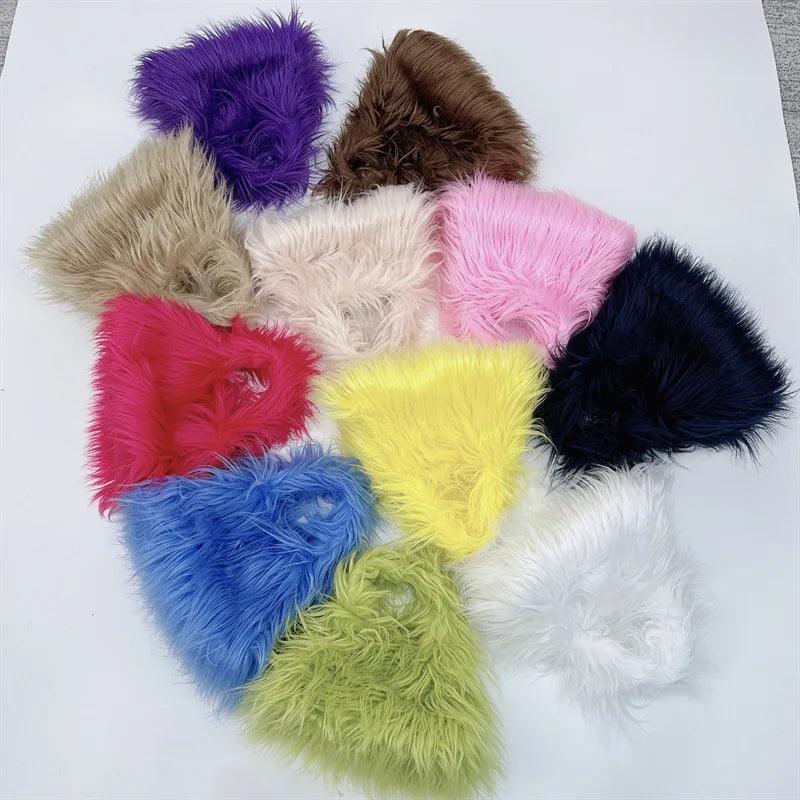 NEW Fashion Faux Fur Women Shoulder Bags Y2K  Handbags 2024