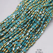 4x7mm 50pcs/lot Briolette Oval Glass Beads Plating Gold Color Crystal