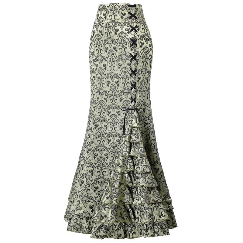 Vintage Gothic Long Skirts Women Punk