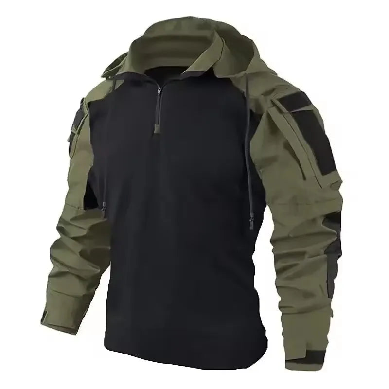 Outdoor Uniform Tactical Suits Wear Resistant T-Shirt Hood Pants
