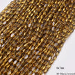 4x7mm 50pcs/lot Briolette Oval Glass Beads Plating Gold Color Crystal