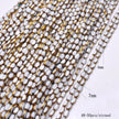 4x7mm 50pcs/lot Briolette Oval Glass Beads Plating Gold Color Crystal