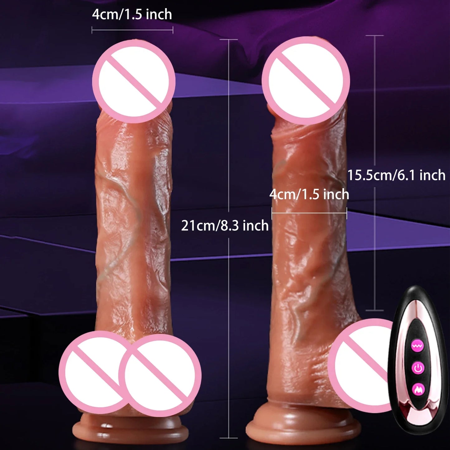 Realistic Dildos Sex Toys Telescopic Heating For Women Masturbation