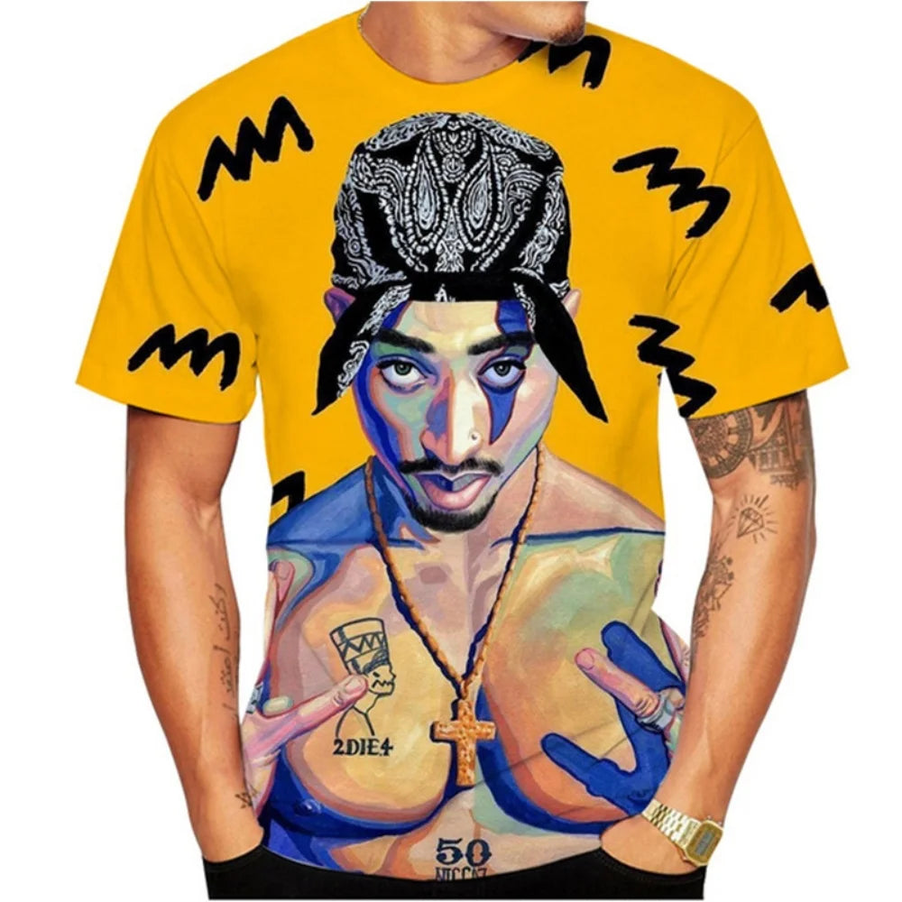 New T-Shirt Harajuku Men T-Shirt Fashion 2pac