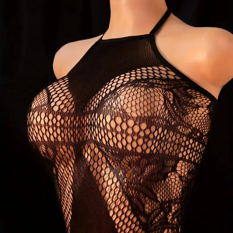 Lace Bra One-Piece Set Crotchless Lingerie Women's Curve