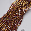 4x7mm 50pcs/lot Briolette Oval Glass Beads Plating Gold Color Crystal