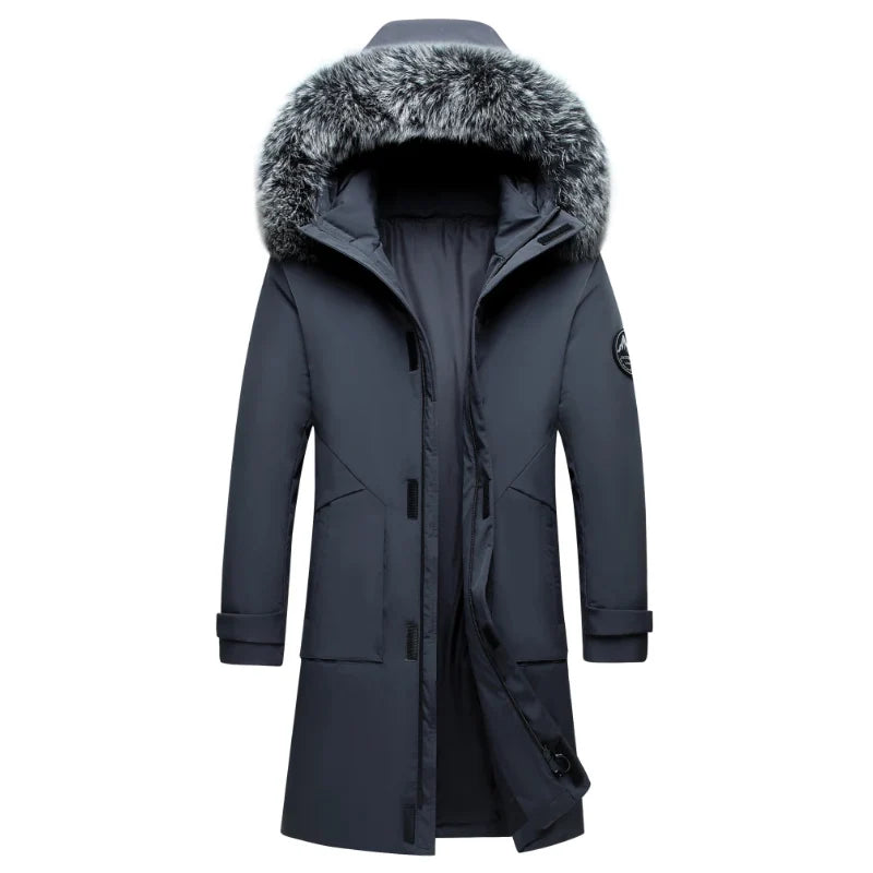 Autumn Winter Long Men Windproof Down Jacket Coats