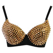 Silver Rivets Punk Rave Bralette Lingerie Gothic Bra