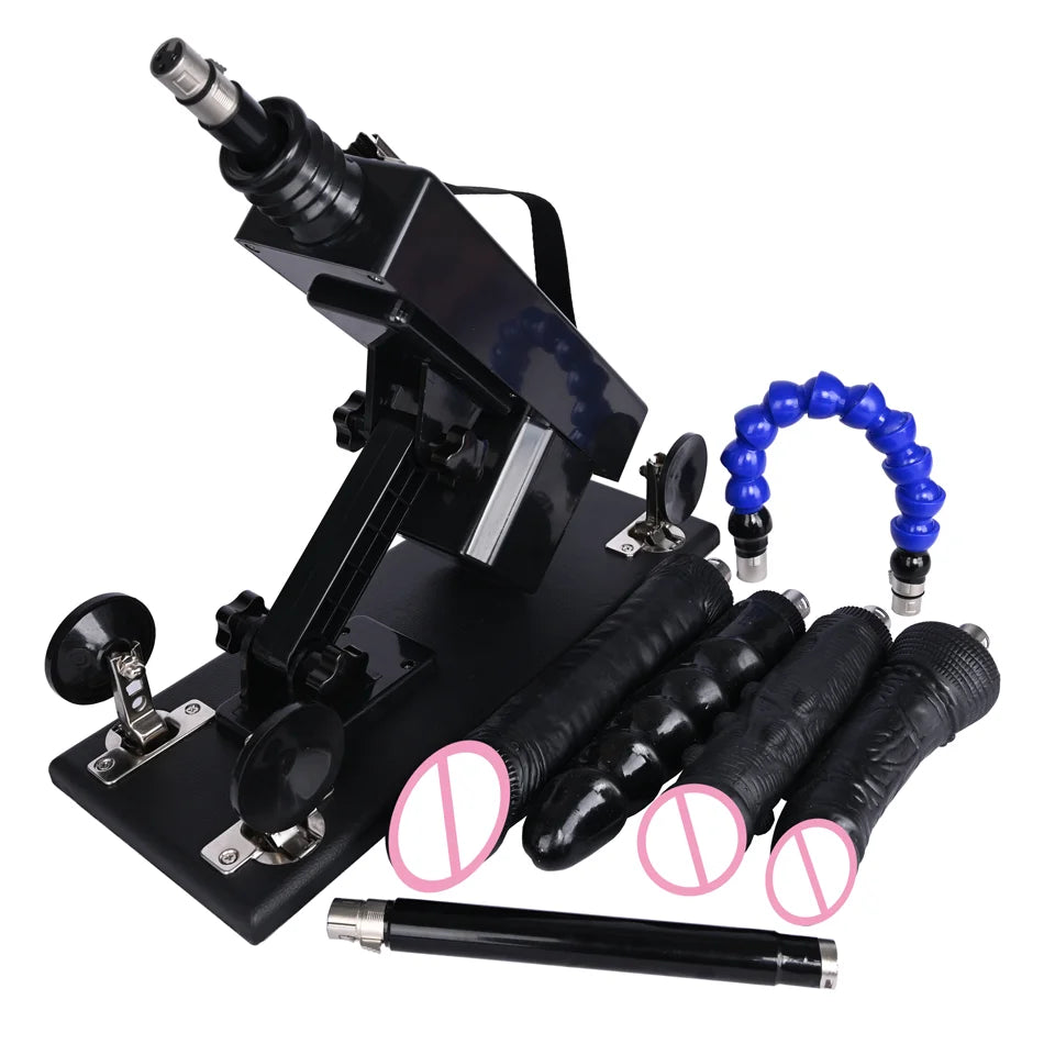 ROUGH BEAST Automatic Sex Machine with Big Black Dildo